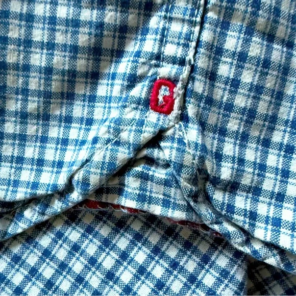 Vintage 2002 Gap Men’s Blue/White Plaid Short Sleeve Button Down Shirt Size XXL - Picture 4 of 8